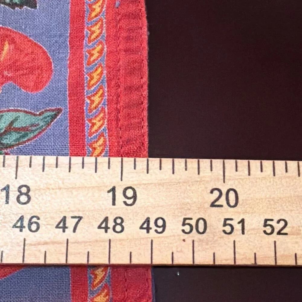 Vtg Williams-Sonoma 100% Cotton Floral Rectangular Placemats Blue Multi Set of 6